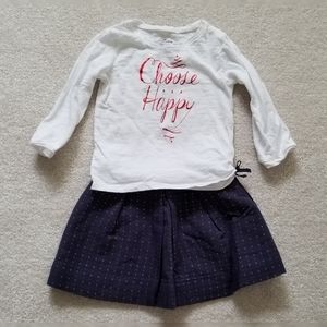 Girls Oshkosh Top and Skirt
